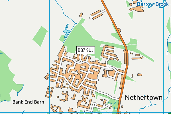 BB7 9UJ map - OS VectorMap District (Ordnance Survey)