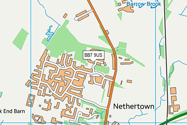 BB7 9US map - OS VectorMap District (Ordnance Survey)
