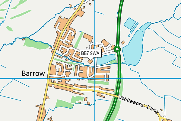BB7 9WA map - OS VectorMap District (Ordnance Survey)