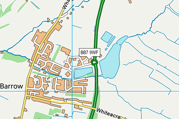 BB7 9WF map - OS VectorMap District (Ordnance Survey)