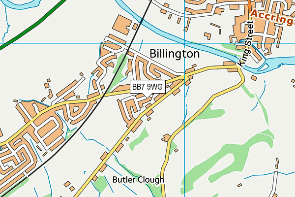 BB7 9WG map - OS VectorMap District (Ordnance Survey)