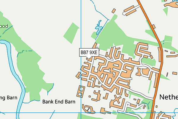 BB7 9XE map - OS VectorMap District (Ordnance Survey)