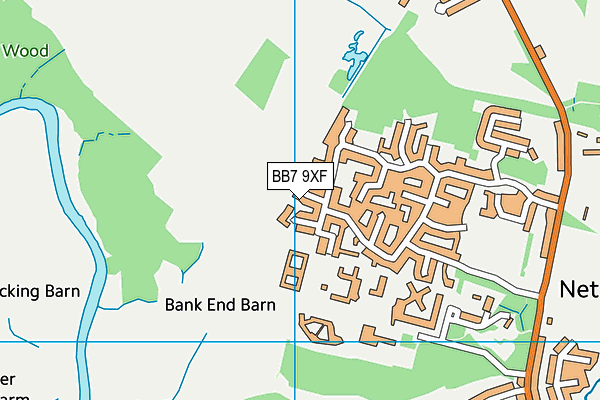BB7 9XF map - OS VectorMap District (Ordnance Survey)