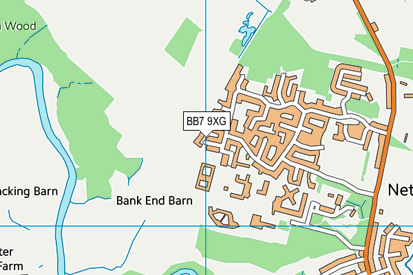 BB7 9XG map - OS VectorMap District (Ordnance Survey)