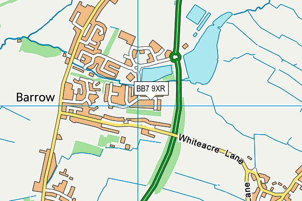 BB7 9XR map - OS VectorMap District (Ordnance Survey)