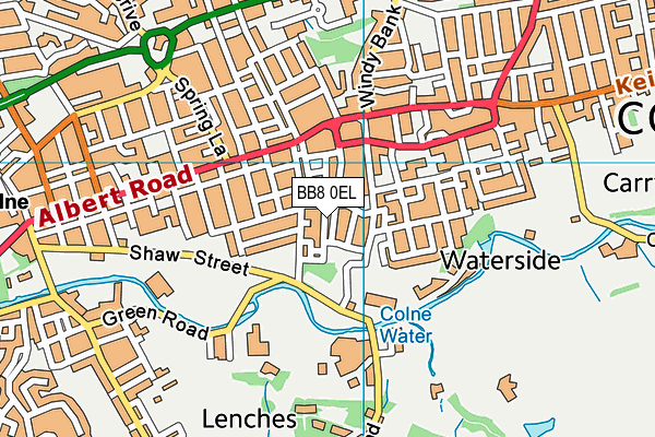BB8 0EL map - OS VectorMap District (Ordnance Survey)
