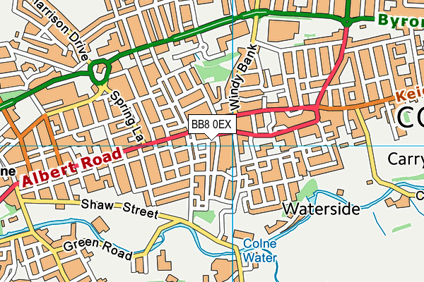 BB8 0EX map - OS VectorMap District (Ordnance Survey)