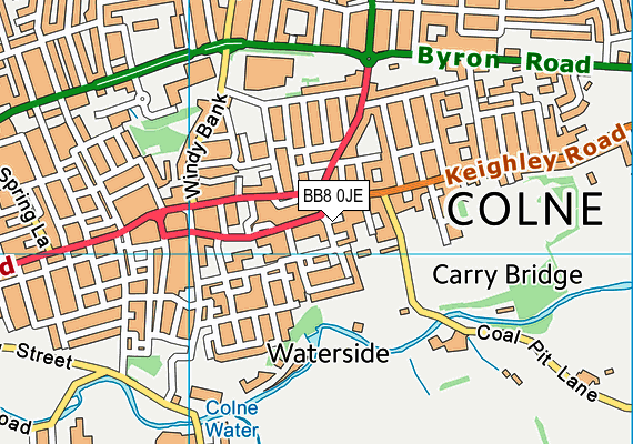 BB8 0JE map - OS VectorMap District (Ordnance Survey)