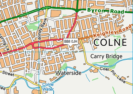 BB8 0JH map - OS VectorMap District (Ordnance Survey)