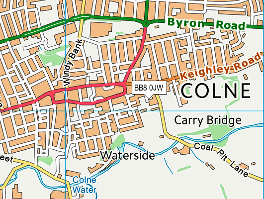 BB8 0JW map - OS VectorMap District (Ordnance Survey)