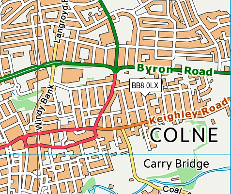 BB8 0LX map - OS VectorMap District (Ordnance Survey)