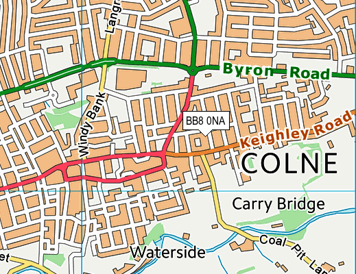 BB8 0NA map - OS VectorMap District (Ordnance Survey)