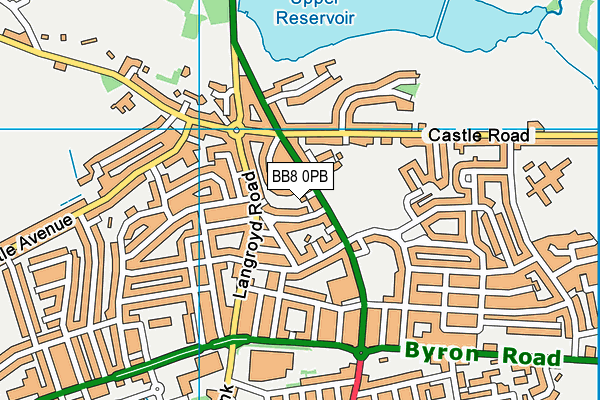 BB8 0PB map - OS VectorMap District (Ordnance Survey)