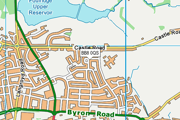 BB8 0QS map - OS VectorMap District (Ordnance Survey)