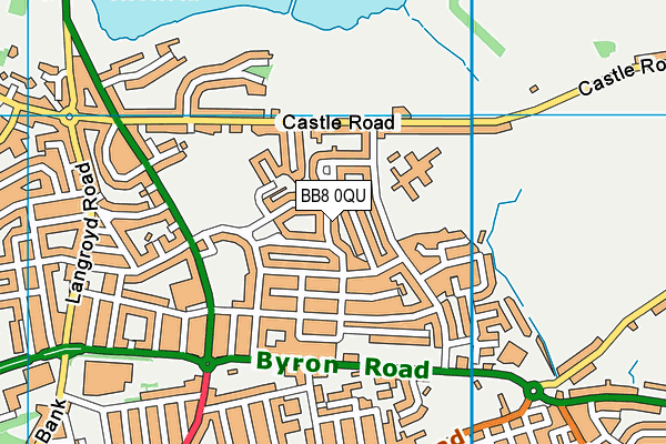 BB8 0QU map - OS VectorMap District (Ordnance Survey)