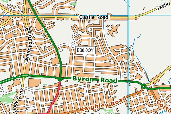 BB8 0QY map - OS VectorMap District (Ordnance Survey)