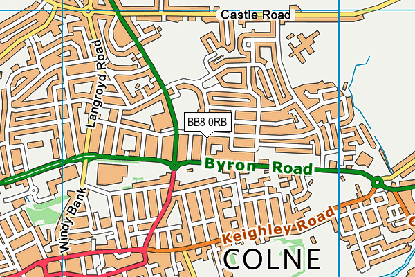 BB8 0RB map - OS VectorMap District (Ordnance Survey)