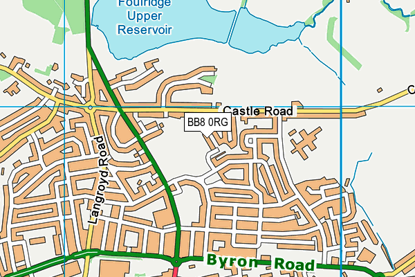 BB8 0RG map - OS VectorMap District (Ordnance Survey)