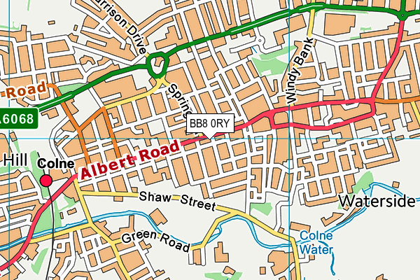 BB8 0RY map - OS VectorMap District (Ordnance Survey)