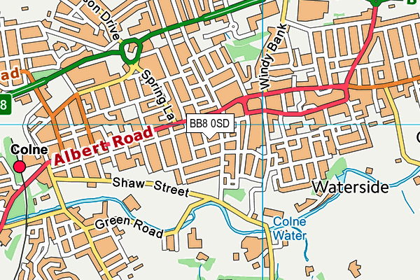 BB8 0SD map - OS VectorMap District (Ordnance Survey)