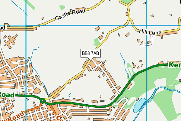 BB8 7AB map - OS VectorMap District (Ordnance Survey)