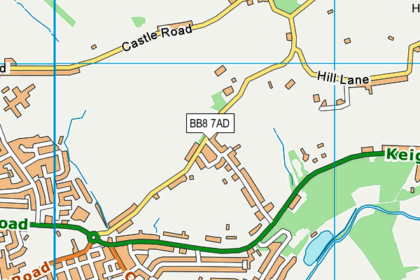 BB8 7AD map - OS VectorMap District (Ordnance Survey)