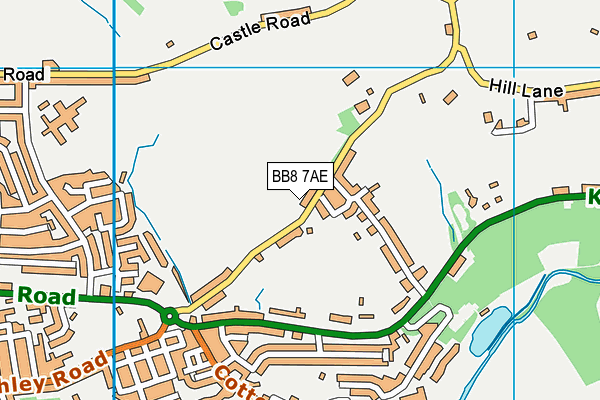 BB8 7AE map - OS VectorMap District (Ordnance Survey)