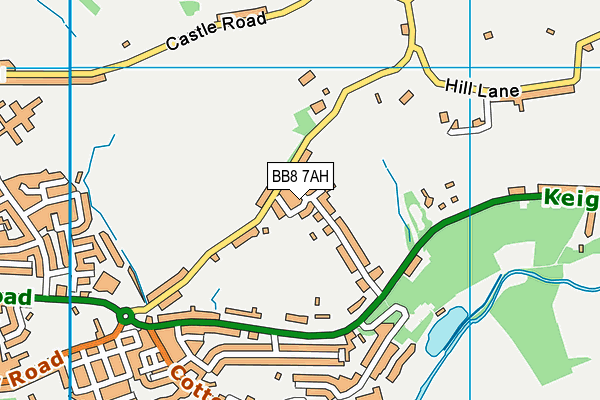 BB8 7AH map - OS VectorMap District (Ordnance Survey)