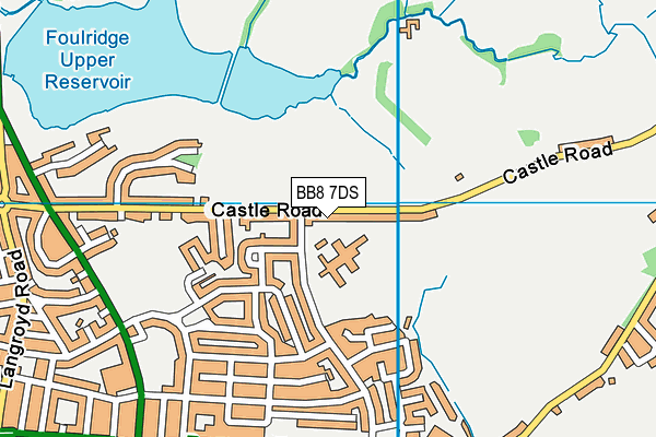 BB8 7DS map - OS VectorMap District (Ordnance Survey)