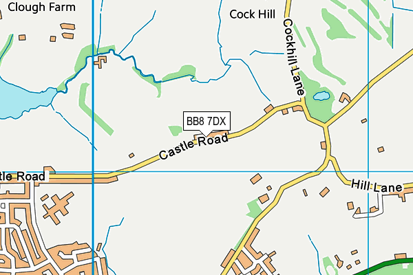 BB8 7DX map - OS VectorMap District (Ordnance Survey)