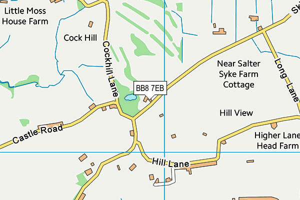 BB8 7EB map - OS VectorMap District (Ordnance Survey)