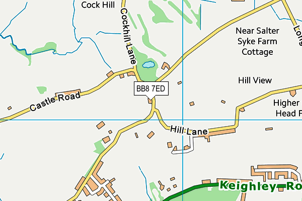 BB8 7ED map - OS VectorMap District (Ordnance Survey)