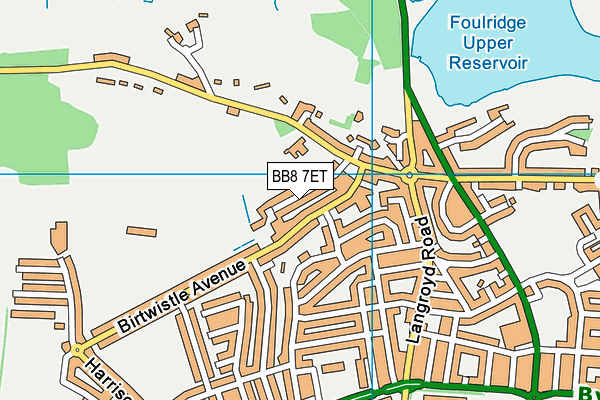 BB8 7ET map - OS VectorMap District (Ordnance Survey)