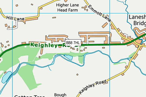 BB8 7HL map - OS VectorMap District (Ordnance Survey)