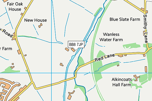 BB8 7JP map - OS VectorMap District (Ordnance Survey)