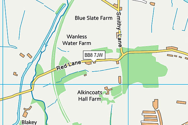 BB8 7JW map - OS VectorMap District (Ordnance Survey)