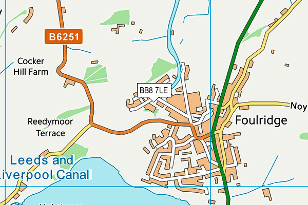 BB8 7LE map - OS VectorMap District (Ordnance Survey)