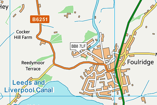 BB8 7LF map - OS VectorMap District (Ordnance Survey)