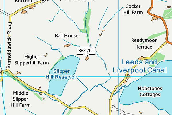 BB8 7LL map - OS VectorMap District (Ordnance Survey)