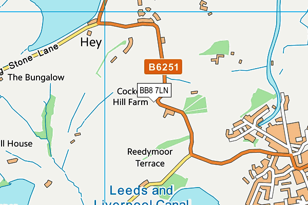 BB8 7LN map - OS VectorMap District (Ordnance Survey)