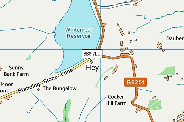 BB8 7LU map - OS VectorMap District (Ordnance Survey)