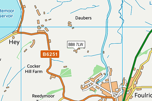 BB8 7LW map - OS VectorMap District (Ordnance Survey)