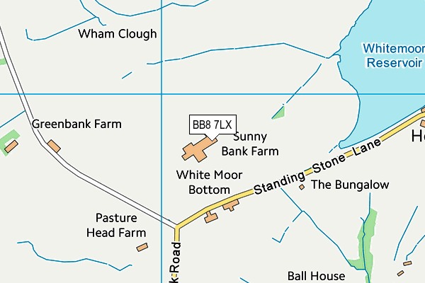 BB8 7LX map - OS VectorMap District (Ordnance Survey)