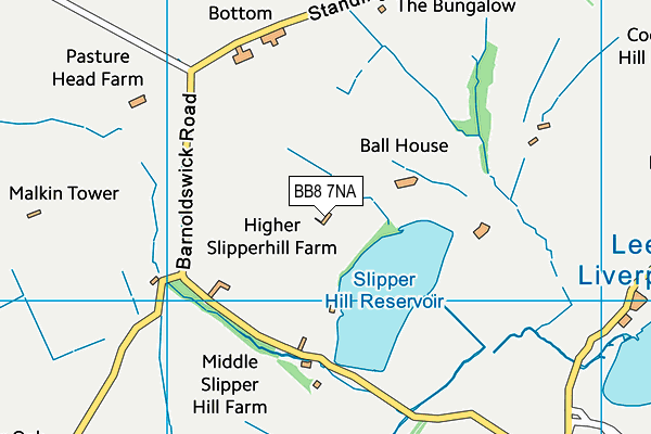 BB8 7NA map - OS VectorMap District (Ordnance Survey)
