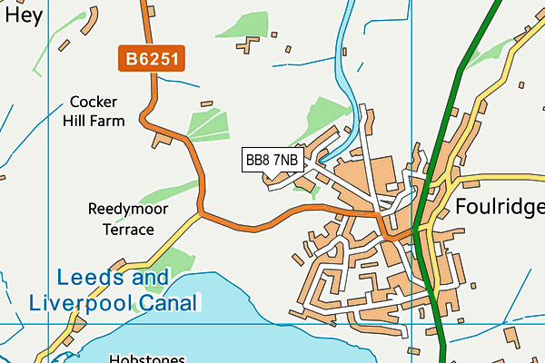 BB8 7NB map - OS VectorMap District (Ordnance Survey)