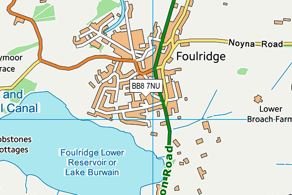 BB8 7NU map - OS VectorMap District (Ordnance Survey)