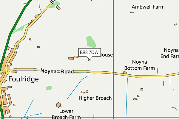 BB8 7QW map - OS VectorMap District (Ordnance Survey)