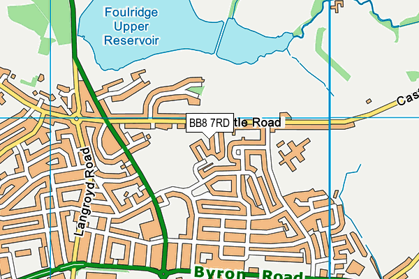 Map of CASTLE COURT APARTMENTS (COLNE) LIMITED at district scale