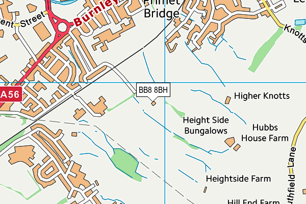 BB8 8BH map - OS VectorMap District (Ordnance Survey)