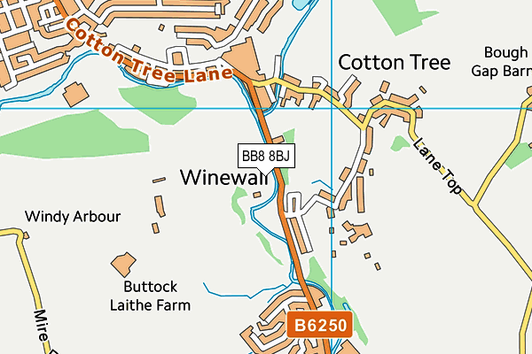 BB8 8BJ map - OS VectorMap District (Ordnance Survey)
